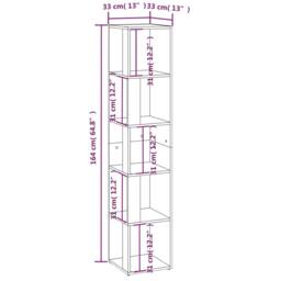 Berkfield Home Corner Cabinet Concrete Grey 33x33x164.5 cm Engineered Wood - thumbnail 8