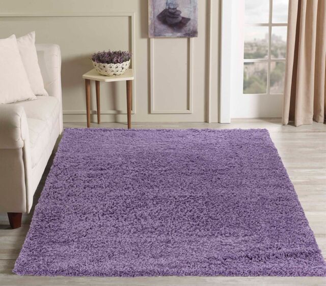 Desire Rugs Modern Elegant Soft Shaggy Rug for Living Rooms - Stylish Area Rugs in Lilac - Size: 160 cm x 230 cm - image 1