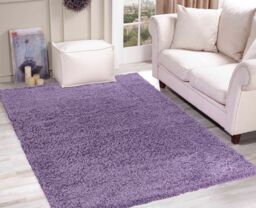 Desire Rugs Modern Elegant Soft Shaggy Rug for Living Rooms - Stylish Area Rugs in Lilac - Size: 160 cm x 230 cm - thumbnail 5