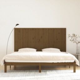 Berkfield Home Wall Headboard Honey Brown 204x3x110 cm Solid Wood Pine - Size: 204 x 3 x 110 cm - thumbnail 3