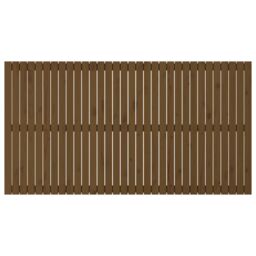 Berkfield Home Wall Headboard Honey Brown 204x3x110 cm Solid Wood Pine - Size: 204 x 3 x 110 cm - thumbnail 4
