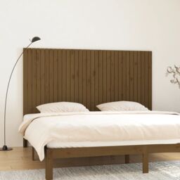 Berkfield Home Wall Headboard Honey Brown 204x3x110 cm Solid Wood Pine - Size: 204 x 3 x 110 cm - thumbnail 1
