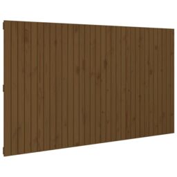 Berkfield Home Wall Headboard Honey Brown 204x3x110 cm Solid Wood Pine - Size: 204 x 3 x 110 cm - thumbnail 2