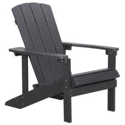 Wyld and Coco Outdoor Lounge Chair with Footstool Dark Grey Weatherproof - thumbnail 3