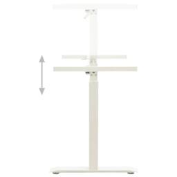 Berkfield Home Manual Height Adjustable Standing Desk Frame Hand Crank White - thumbnail 5