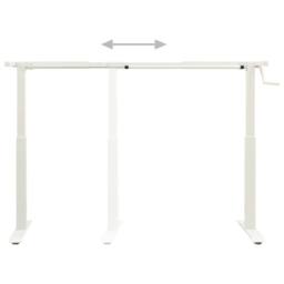 Berkfield Home Manual Height Adjustable Standing Desk Frame Hand Crank White - thumbnail 6