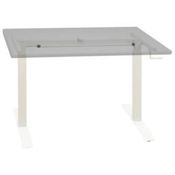 Berkfield Home Manual Height Adjustable Standing Desk Frame Hand Crank White - thumbnail 1