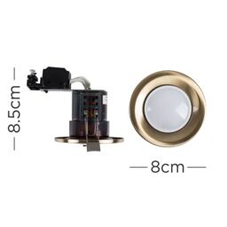 ValueLights Downlight Fire Rated Ceiling Light Fitting 20 Pack in Gold - thumbnail 4