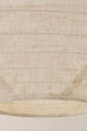 ValueLights Etta Natural Linen Easy Fit Pendant Lamp Shade with Bulb in Cream - Size: 60 cm - thumbnail 5