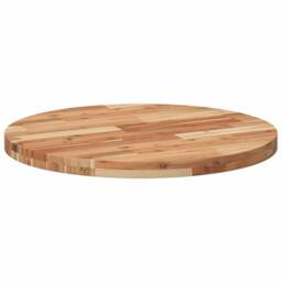 Berkfield Home Table Top Round √ò70x4 cm Solid Wood Acacia in Brown - Size: 70x4 cm - thumbnail 7