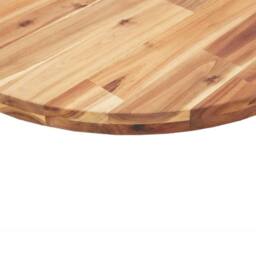 Berkfield Home Table Top Round √ò70x4 cm Solid Wood Acacia in Brown - Size: 70x4 cm - thumbnail 8