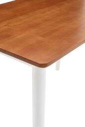 Living and Home Modern Wooden Tapered-Leg Dining Table in Brown - thumbnail 9