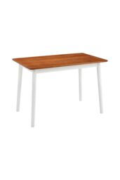 Living and Home Modern Wooden Tapered-Leg Dining Table in Brown - thumbnail 5