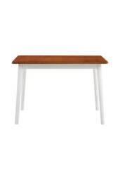 Living and Home Modern Wooden Tapered-Leg Dining Table in Brown - thumbnail 3