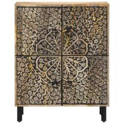 Berkfield Home Side Cabinet 60x33x75 cm Solid Wood Mango in Brown - Size: 60 x 33 x 75 cm - thumbnail 5