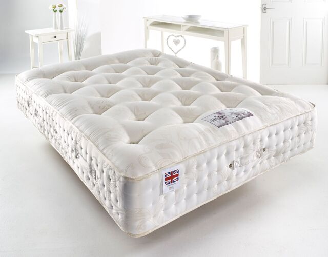 Somnior Elizabeth Two Sided Medium Soft & Medium Firm Mattress Natural Fillings in White - Size: Super King - image 1