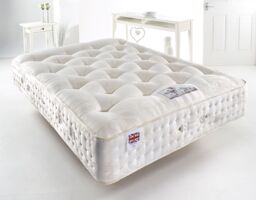 Somnior Elizabeth Two Sided Medium Soft & Medium Firm Mattress Natural Fillings in White - Size: Super King