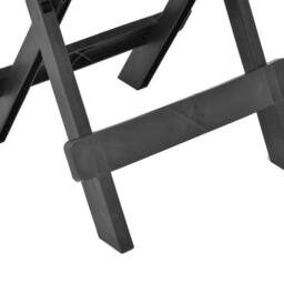 Berkfield Home Folding Garden Table Anthracite 45x43x50 cm Plastic in Charcoal - Size: 45 x 43 x 50 cm - thumbnail 5