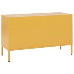 Wyld and Coco 2-Door Yellow Steel Industrial Sideboard One Size - thumbnail 5
