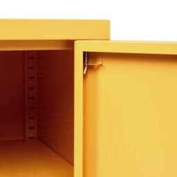 Wyld and Coco 2-Door Yellow Steel Industrial Sideboard One Size - thumbnail 6