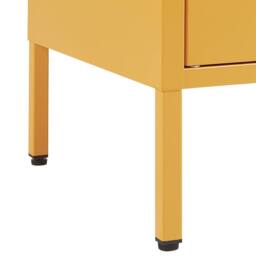 Wyld and Coco 2-Door Yellow Steel Industrial Sideboard One Size - thumbnail 8