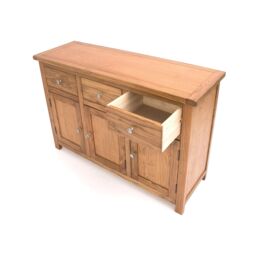 Cabinet Bits Trivento Light Wood 3 Drawer 3 Door Sideboard Chrome Knob in Light Brown - thumbnail 4