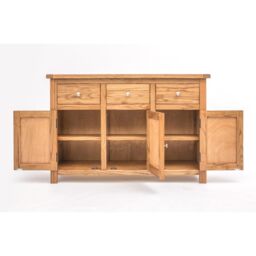 Cabinet Bits Trivento Light Wood 3 Drawer 3 Door Sideboard Chrome Knob in Light Brown - thumbnail 3