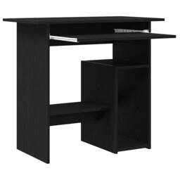 Berkfield Home Elegant Desk Black Oak 80x45x74 cm Engineered Wood - Size: 80 x 45 x 74 cm - thumbnail 5