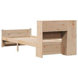 Berkfield Home Decorative Bookcase Bed without Mattress 75x190cm Small Single So in Light Brown - thumbnail 6