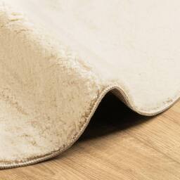 Berkfield Home Rug HUARTE Short Pile Soft & Washable Cream √ò 160 cm - Size: Medium - thumbnail 6