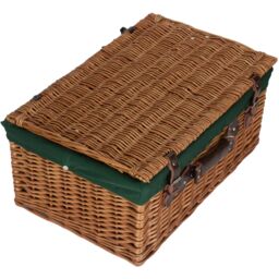 Red Hamper Wicker 56cm Double Steamed Picnic Hamper Basket With Green Lining in Brown - thumbnail 3