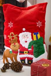 Dibor Festive Friends Red Santa Velvet Christmas Sack Gift Bag