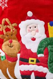 Dibor Festive Friends Red Santa Velvet Christmas Sack Gift Bag - thumbnail 3