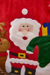 Dibor Festive Friends Red Santa Velvet Christmas Sack Gift Bag - thumbnail 4