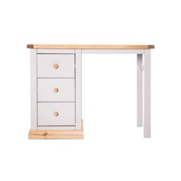 Cabinet Bits Bomporto 3 Drawer Desk - Dressing Table Wood Knob in Light Grey