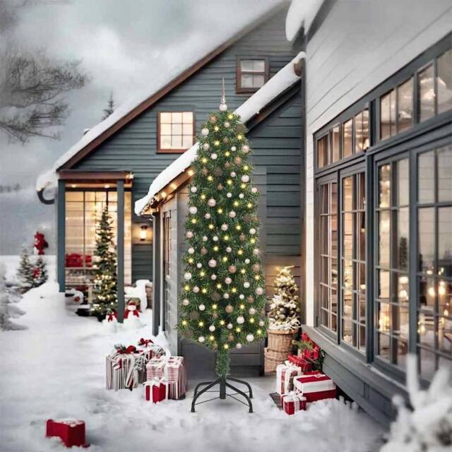 Berkfield Home Artificial Christmas Tree with 300 LEDs with Stand Green 240 cm - image 1