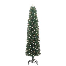 Berkfield Home Artificial Christmas Tree with 300 LEDs with Stand Green 240 cm - thumbnail 3