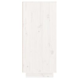 Berkfield Home Shoe Cabinet White 60x35x80 cm Solid Wood Pine - Size: 60 x 35 x 80 cm - thumbnail 6