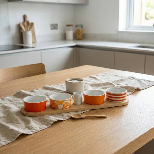 Garden Greatness Tange Tapas Bowl Set Wooden Board - Size: 1 Pack - image 1
