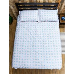 Playstation Marble Duvet Cover Set in Pale Pink - Size: Double - thumbnail 4