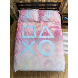 Playstation Marble Duvet Cover Set in Pale Pink - Size: Double - thumbnail 2