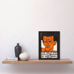 Artery8 Egon Schiele Framed Wall Art Print Shaw or Irony Conference Poster in Orange - Size: A4 - thumbnail 2