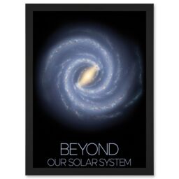 Artery8 NASA Beyond Solar System Milky Way Spiral Galaxy Poster Artwork Framed Wall Art Print A4 in Black - thumbnail 1