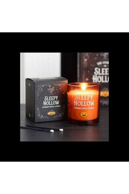 KDMD Sleepy Hollow Pumpkin Spice Paraffin Candle 28 Hour Burn in Orange - image 1