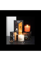KDMD Sleepy Hollow Pumpkin Spice Paraffin Candle 28 Hour Burn in Orange - thumbnail 5