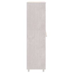 Berkfield Home Wardrobe HAMAR White 89x50x180 cm Solid Wood Pine - Size: 89 x 50 x 180 cm - thumbnail 5