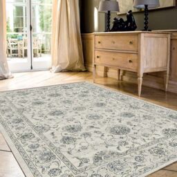 The Rug Shop UK Traditional Border Floral Beige Easy to clean Machine Made Area Rug - Size: 160 cm x 230 cm - thumbnail 1