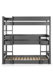 Julian Bowen Trio 3 Tier Triple Bunk Bed in Dark Grey - Size: Single - thumbnail 5