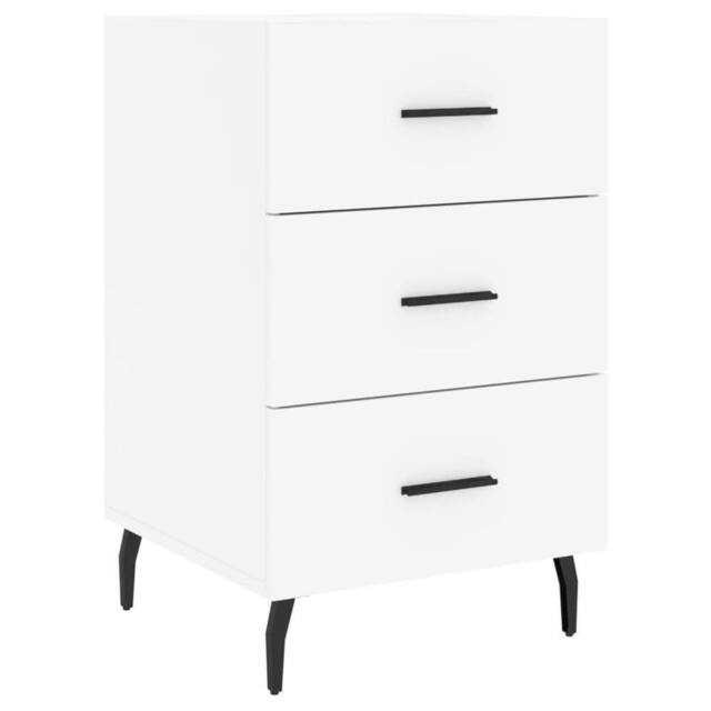 Berkfield Home Bedside Cabinet White 40x40x66 cm Engineered Wood - Size: 40 x 40 x 66 cm - image 1
