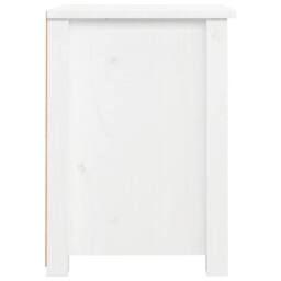 Berkfield Home Beautiful Bedside Cabinet White 40x35x49 cm Solid Wood Pine - Size: 40 x 35 x 49 cm - thumbnail 7